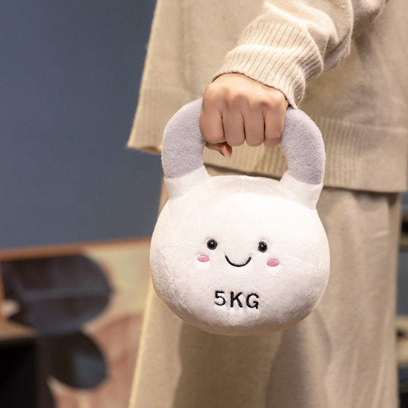 Cute Plush Kettlebell | Dumbbell Toy with Handle