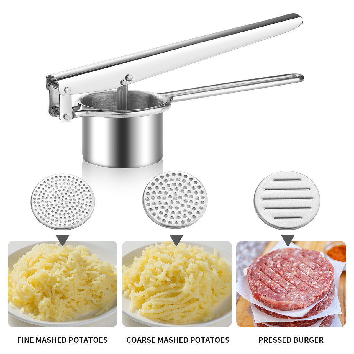 Stainless Steel Potato Ricer and Masher