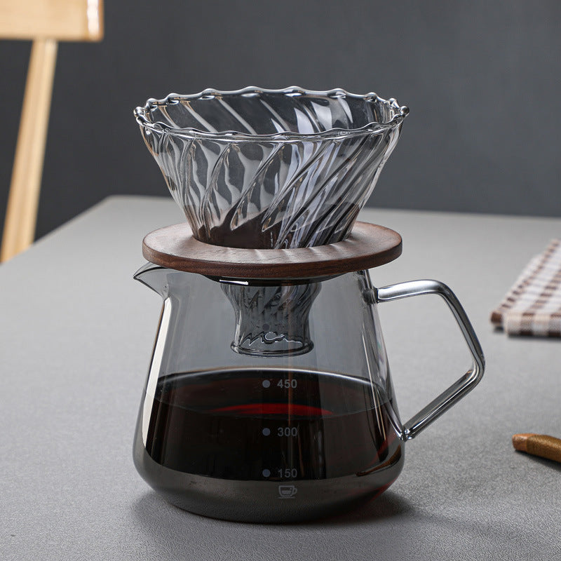 Glass pour over coffee maker