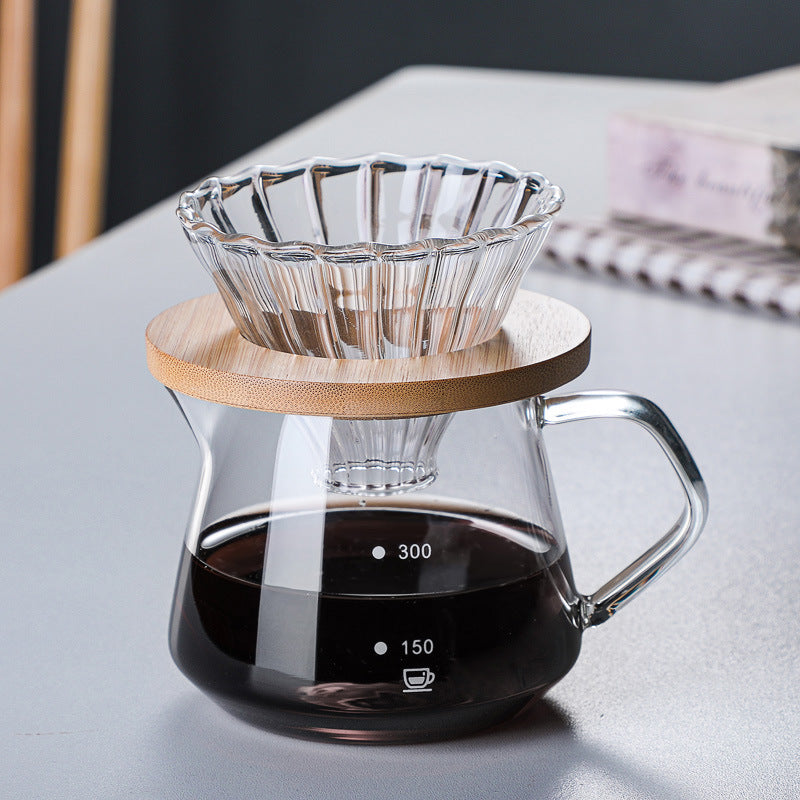 Glass pour over coffee maker