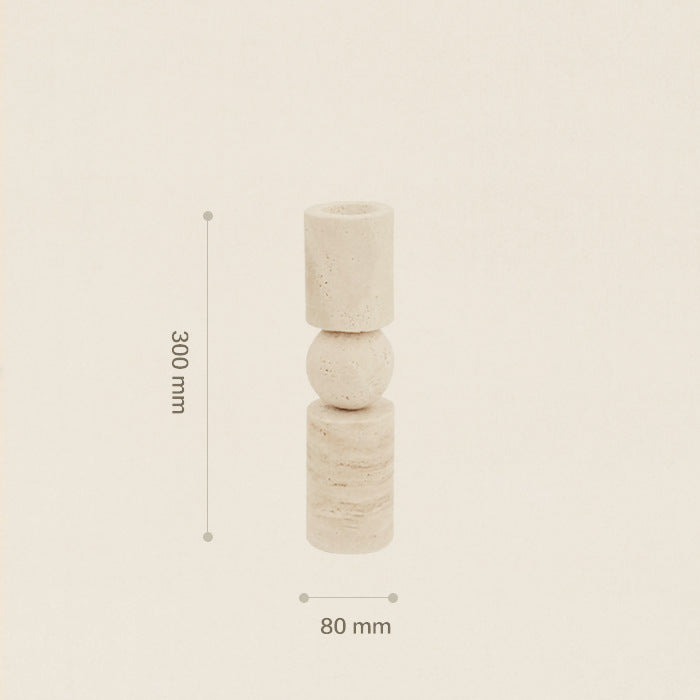 Hand-Carved Travertine Candle Holders – Wabi-Sabi Interior Design