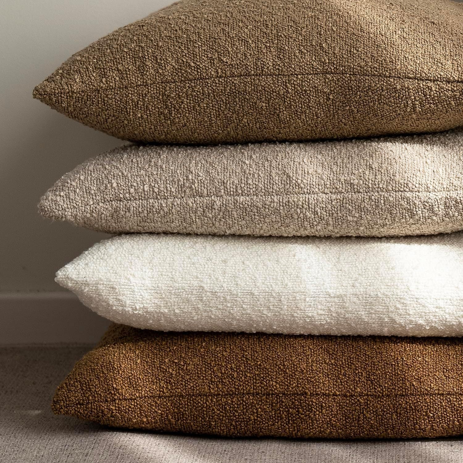 Bouclé Textured Cushion Cover