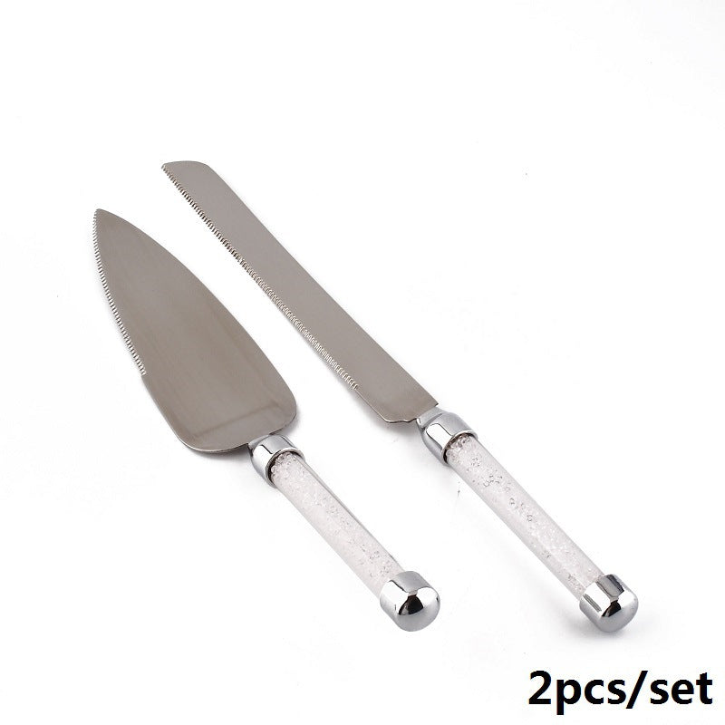Crystal Wedding Cake Knife & Server Set (2-Piece Gift Set)