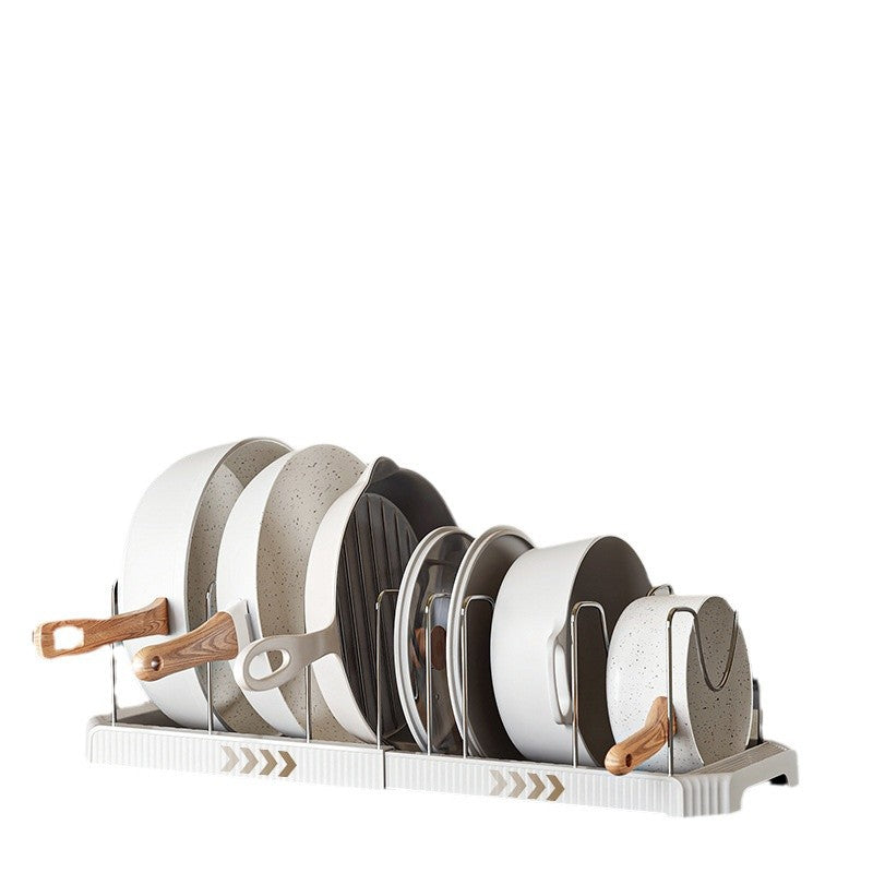 Retractable Pot Rack & Plate Organizer
