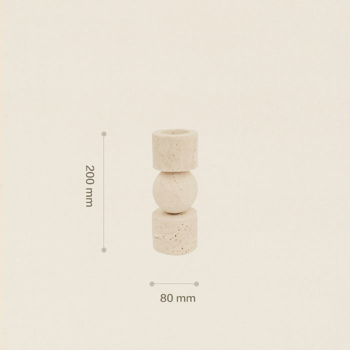 Hand-Carved Travertine Candle Holders – Wabi-Sabi Interior Design