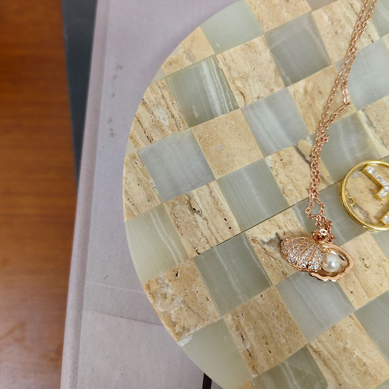Checker Stone Tray