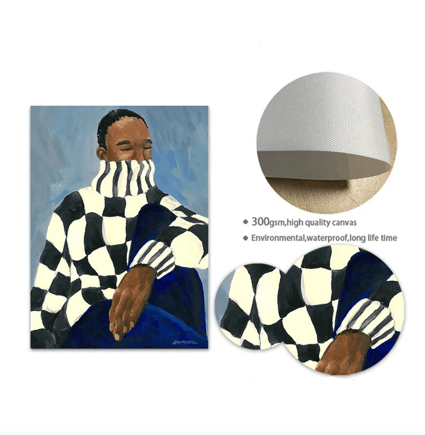 Modern Abstract Portrait Canvas Print