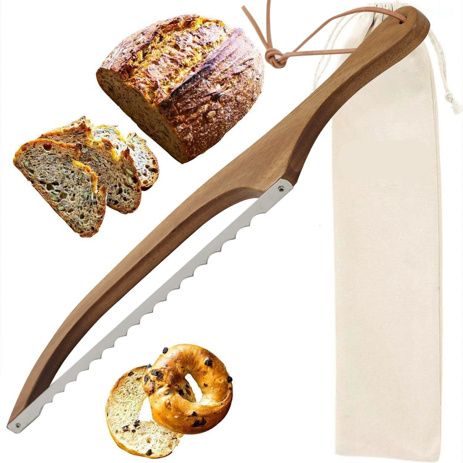 Artisan Bread Bow Knife™ – Precision Wooden Slicing Saw for Bread & Baguettes