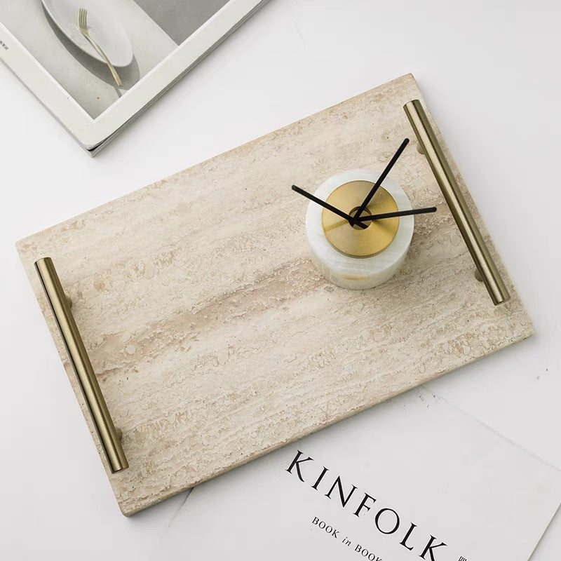 Yellow Travertine Storage Tray