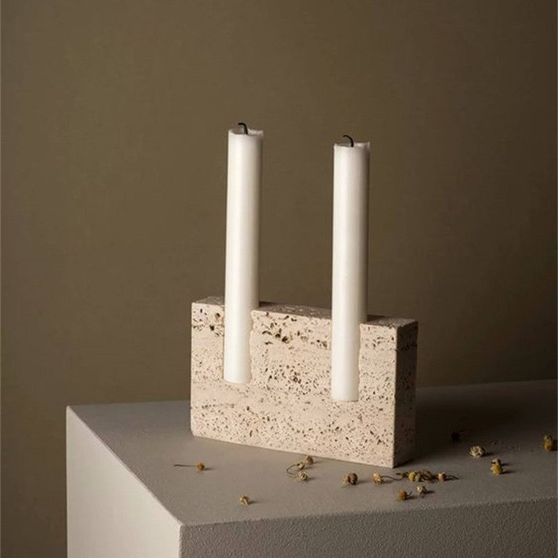 Natural Stone Candle Holder