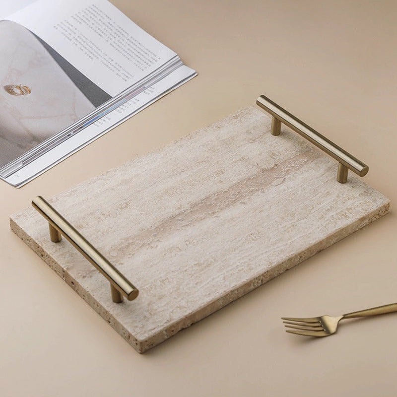 Yellow Travertine Storage Tray