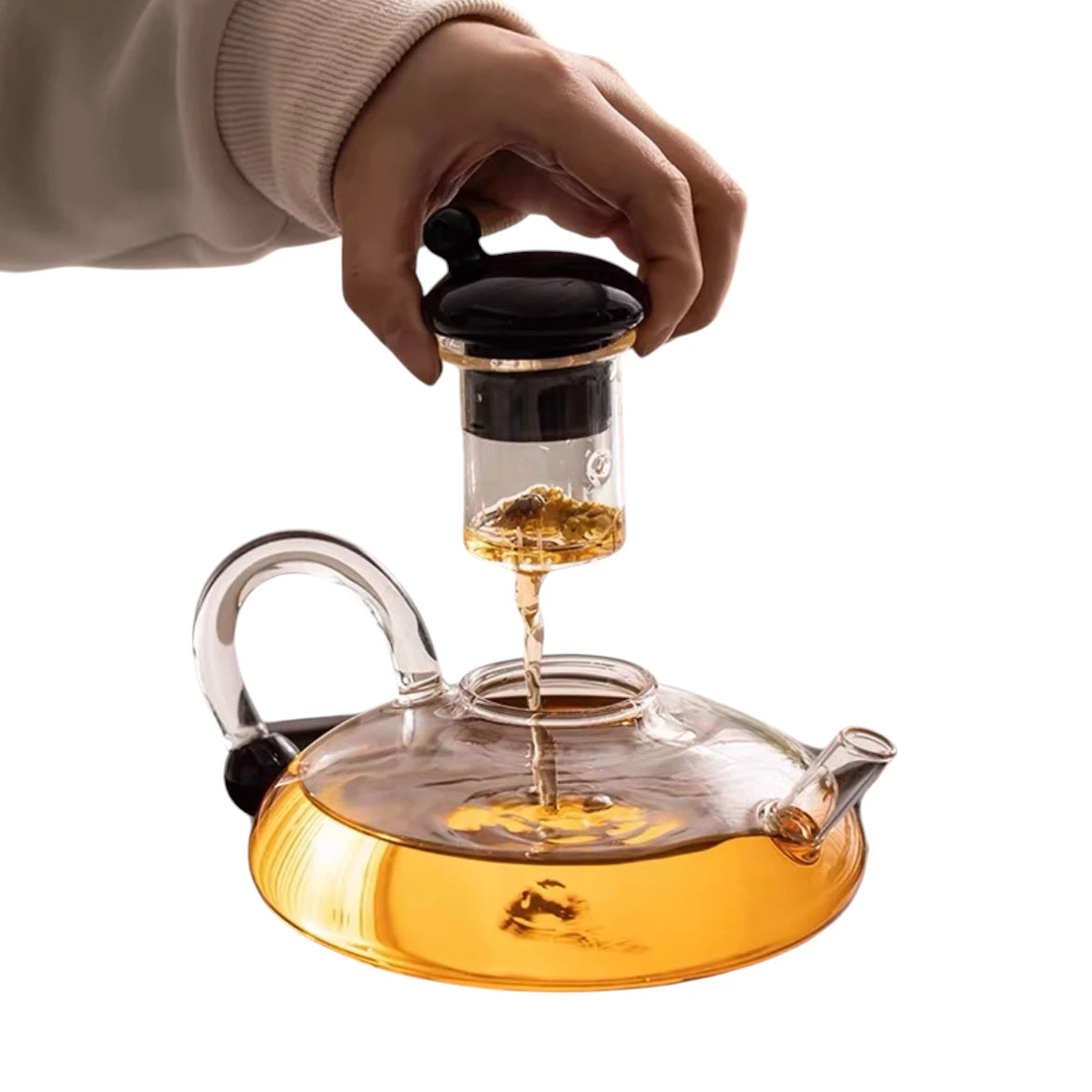 Nordic-Style Borosilicate Glass Teapot