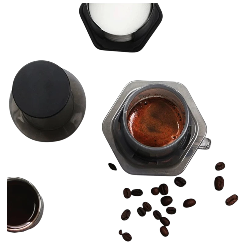 Hand-Pressed Coffee Maker | Manual Coffee Brewer for Home & Travel