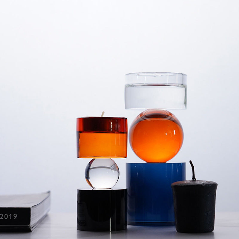 Celeste Modern Glass Set Candle Holder