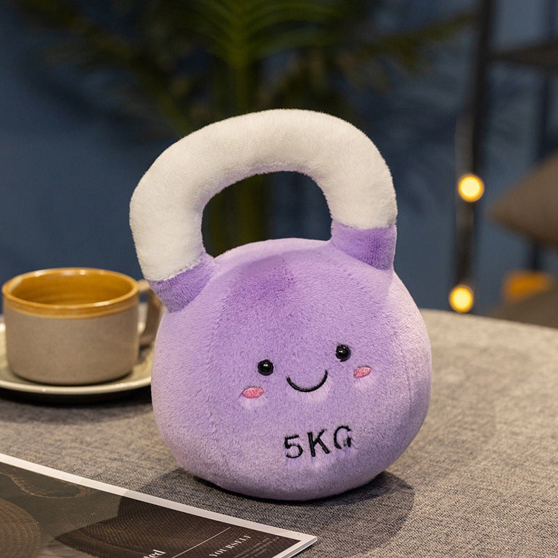 Cute Plush Kettlebell | Dumbbell Toy with Handle