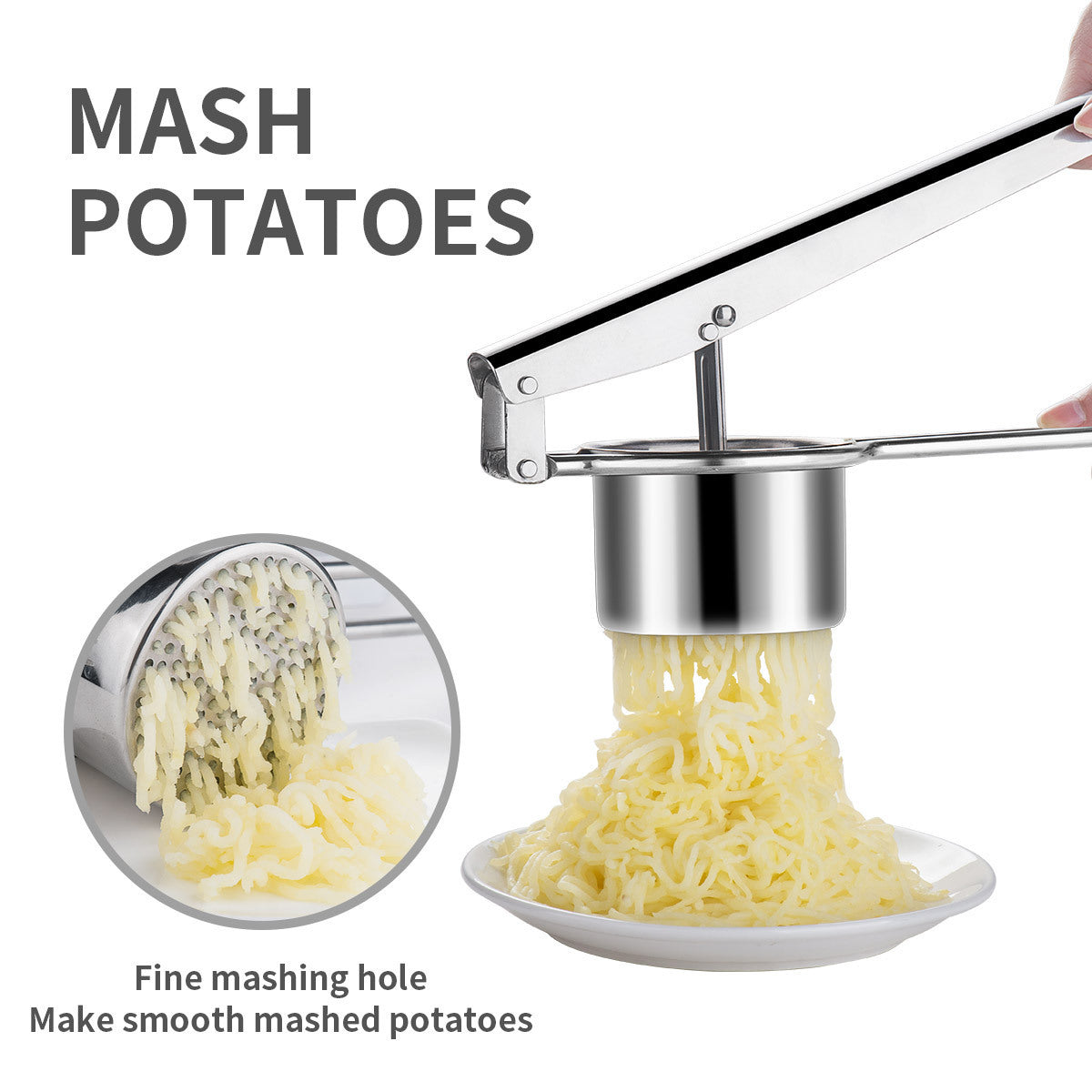Stainless Steel Potato Ricer and Masher