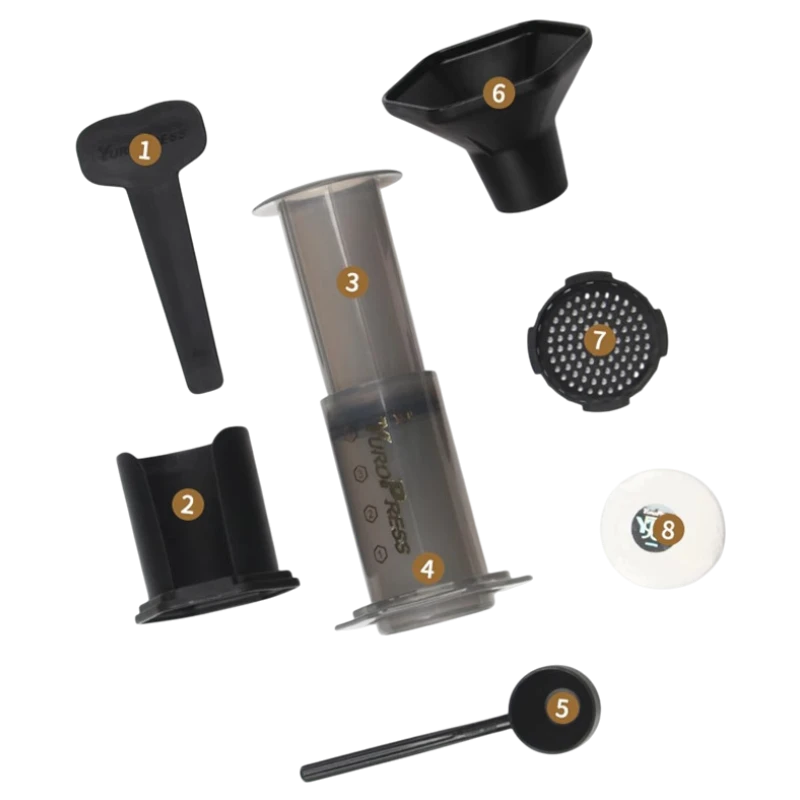 Hand-Pressed Coffee Maker | Manual Coffee Brewer for Home & Travel