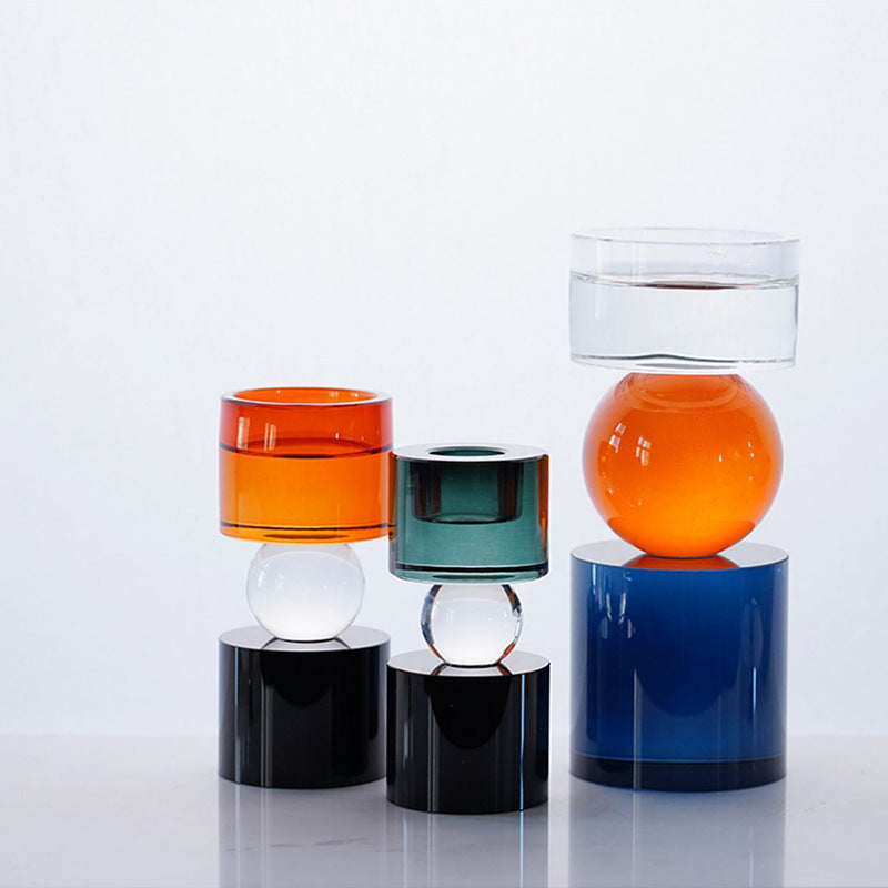 Celeste Modern Glass Set Candle Holder