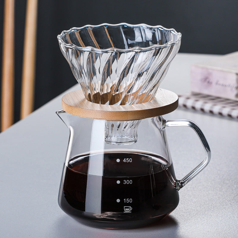 Glass pour over coffee maker
