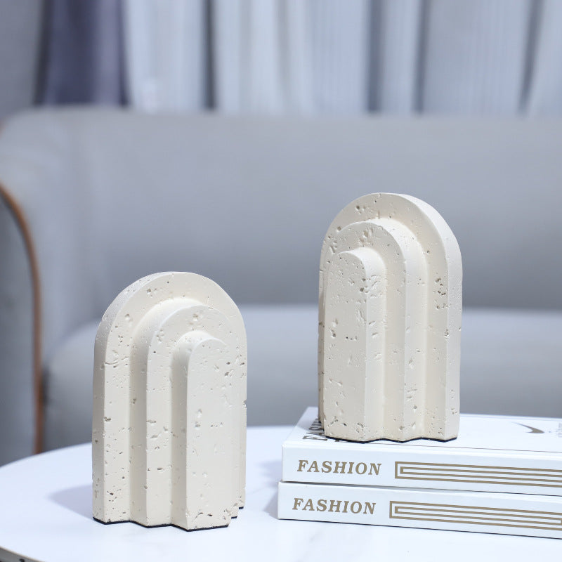 White Resin Book Baffle Ornament