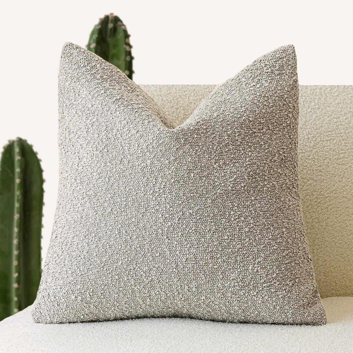 Bouclé Textured Cushion Cover