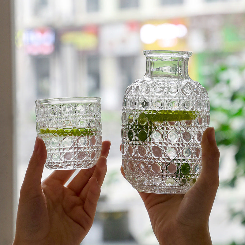 Diamond Glass Water Kettle Set