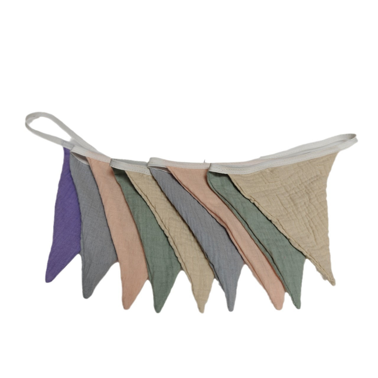 Cotton Triangle Bunting Garland | Neutral Party & Nursery Decor