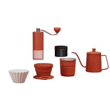 Portable Coffee Set | Manual Grinder, Dripper, Kettle & Travel Accessories