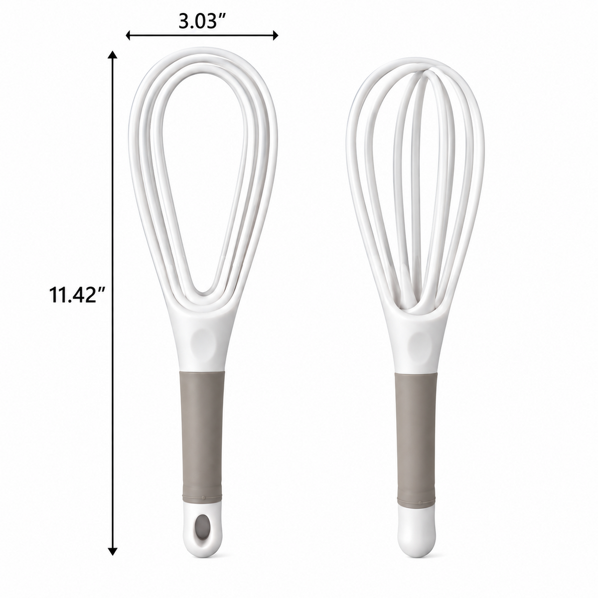 Rotating Kitchen Whisk – Collapsible 2-in-1 Design