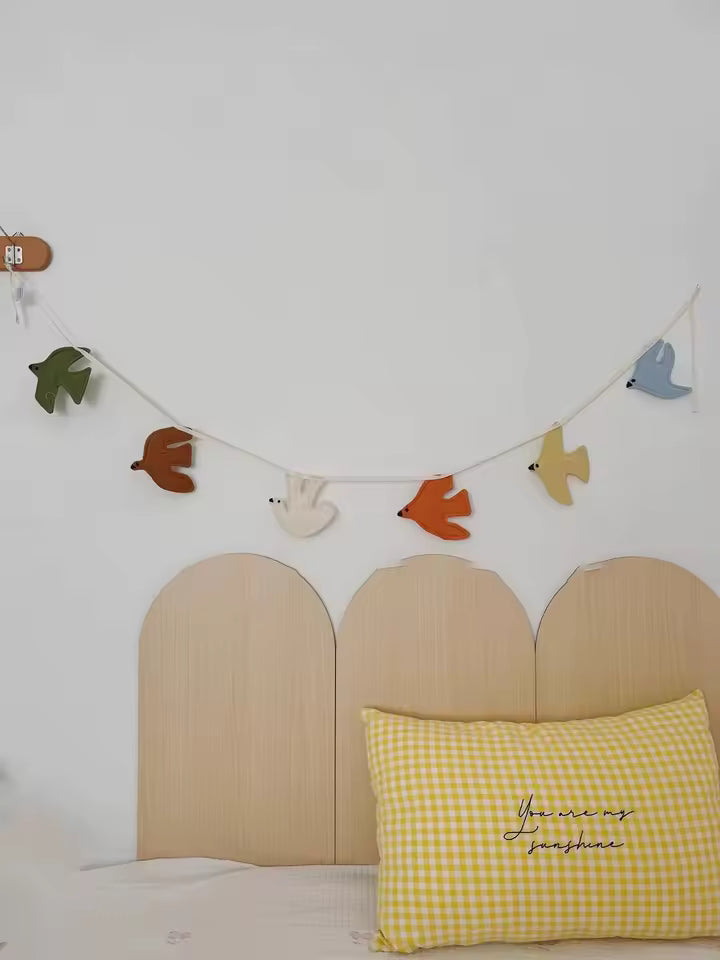 Fabric Bird Garland | Nursery & Kids Room Wall Decor