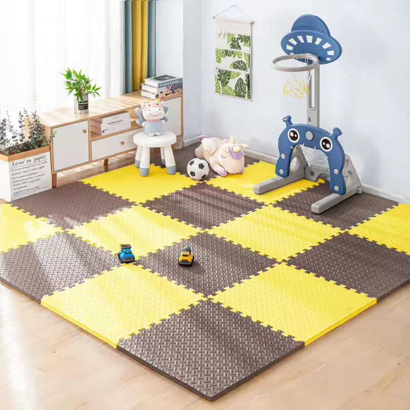Interlocking Foam Floor Mats | Baby Play & Crawling Puzzle Tiles 8 pcs set