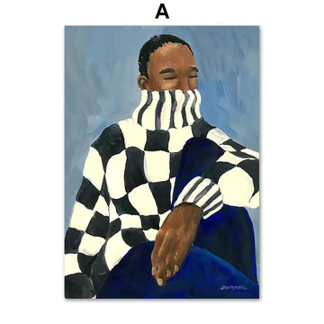 Modern Abstract Portrait Canvas Print
