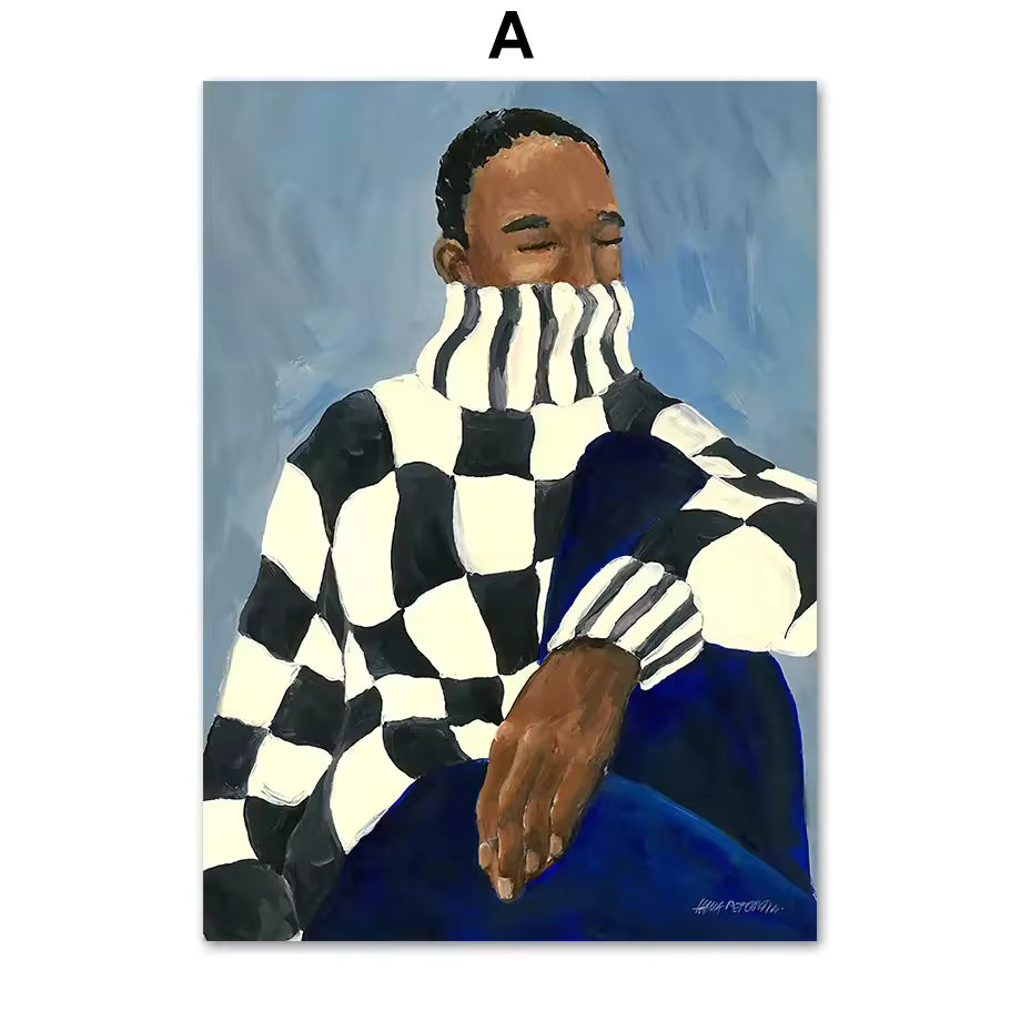 Modern Abstract Portrait Canvas Print