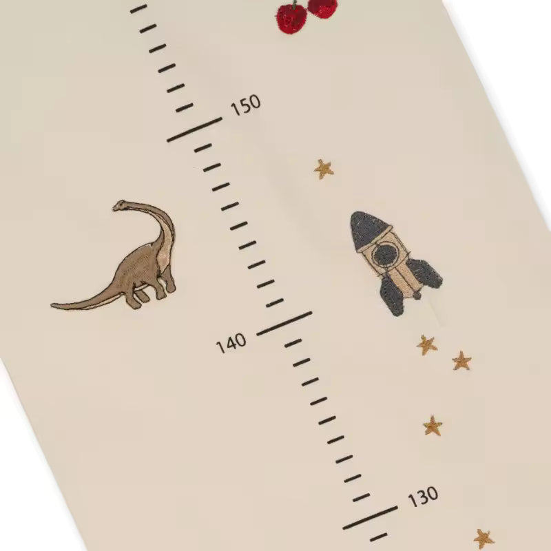 Kids Hanging Height Chart | Fabric Growth Ruler with Embroidery