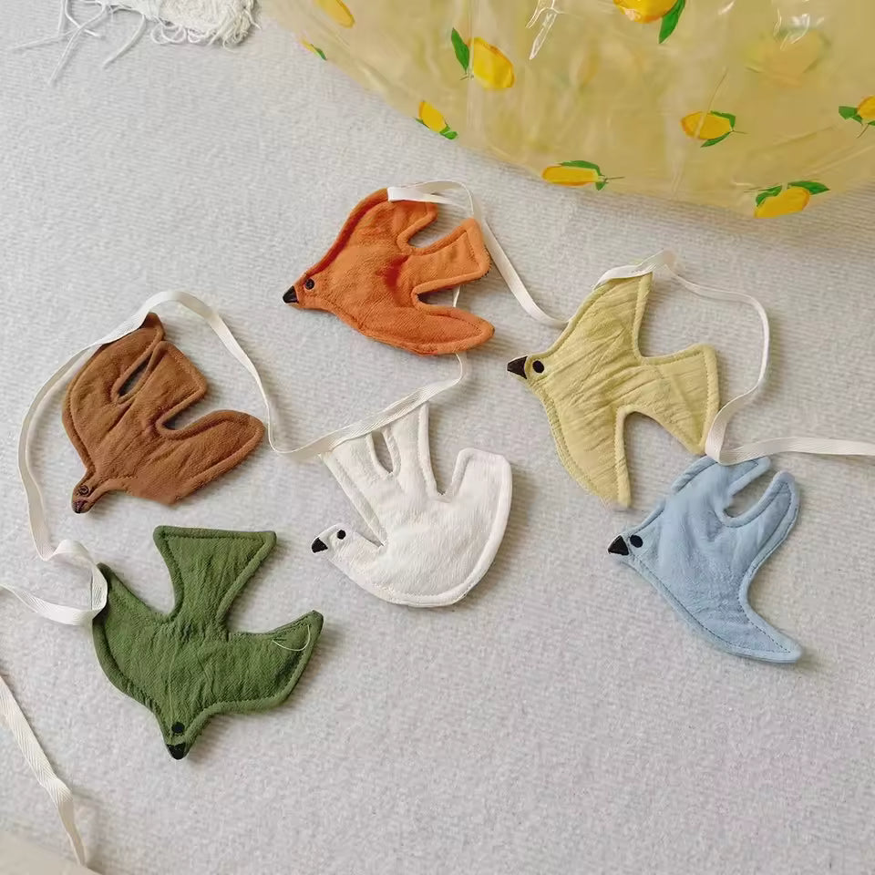 Fabric Bird Garland | Nursery & Kids Room Wall Decor
