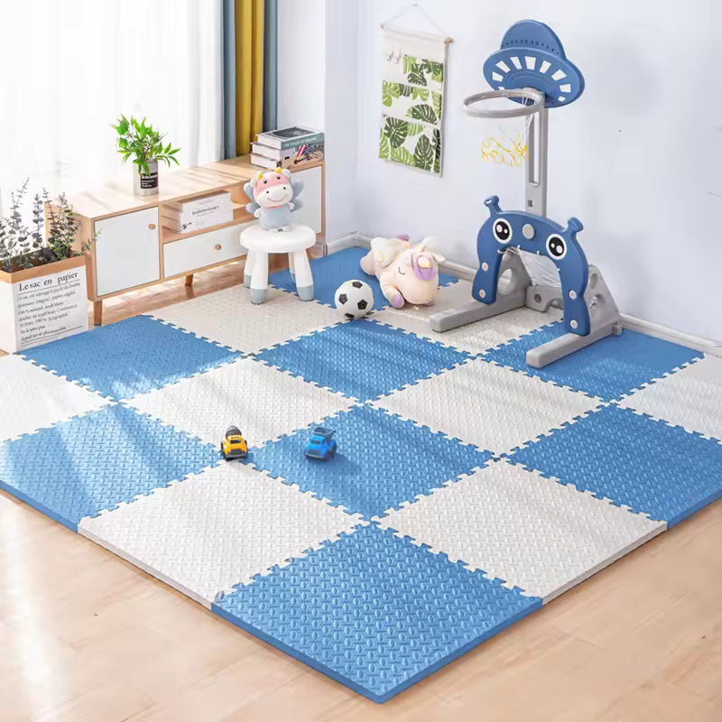 Interlocking Foam Floor Mats | Baby Play & Crawling Puzzle Tiles 8 pcs set