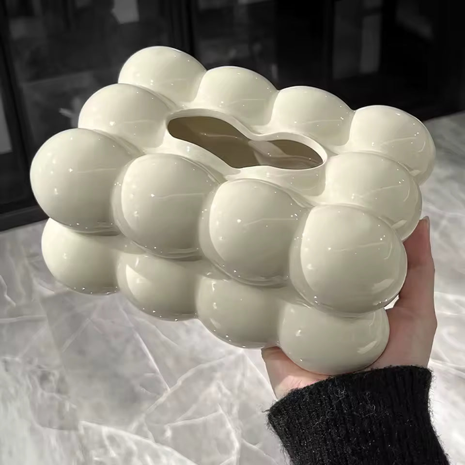 Ceramic Bubble Tissue Box