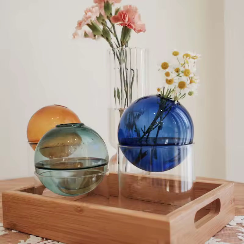 Celeste Glass Orb Vase