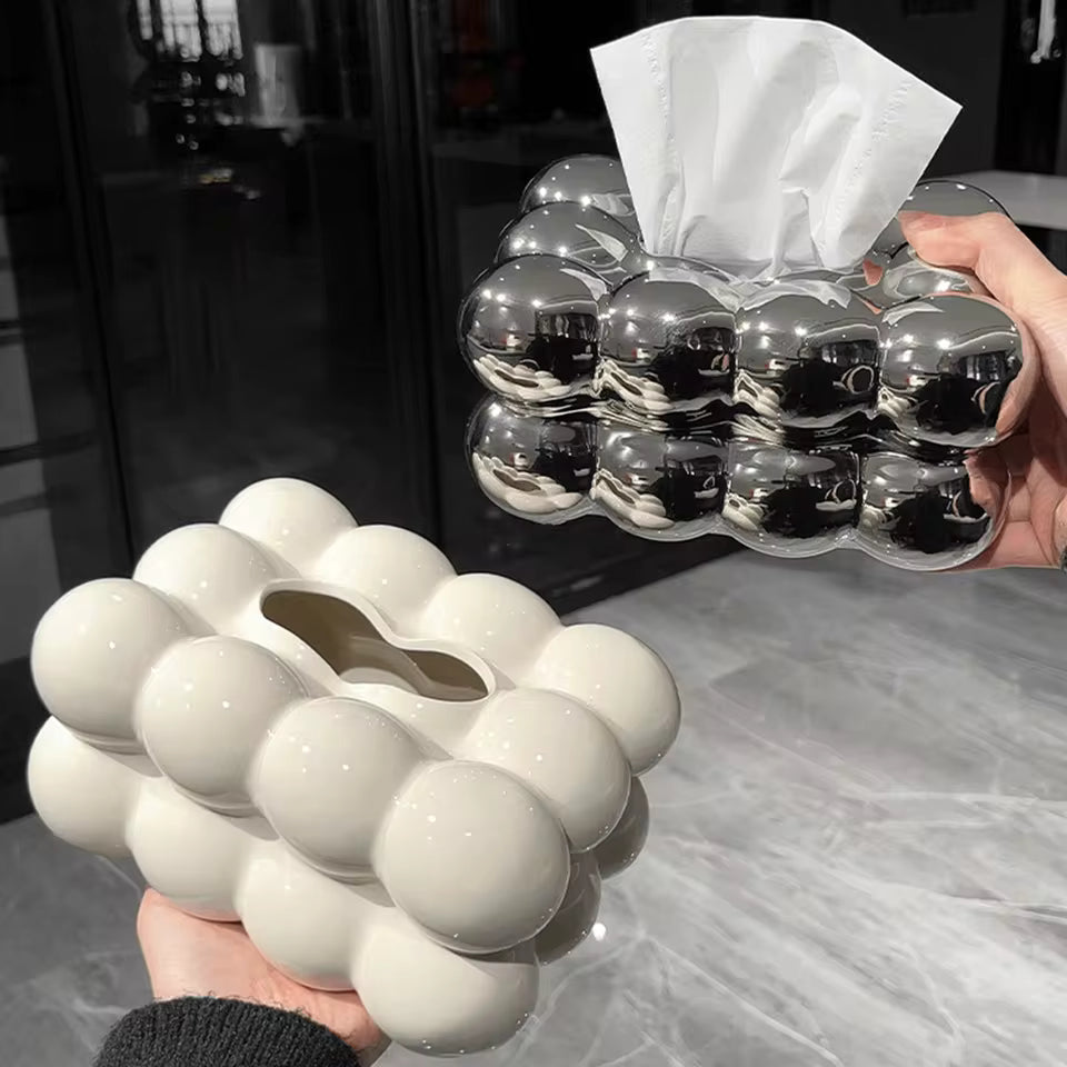 Ceramic Bubble Tissue Box