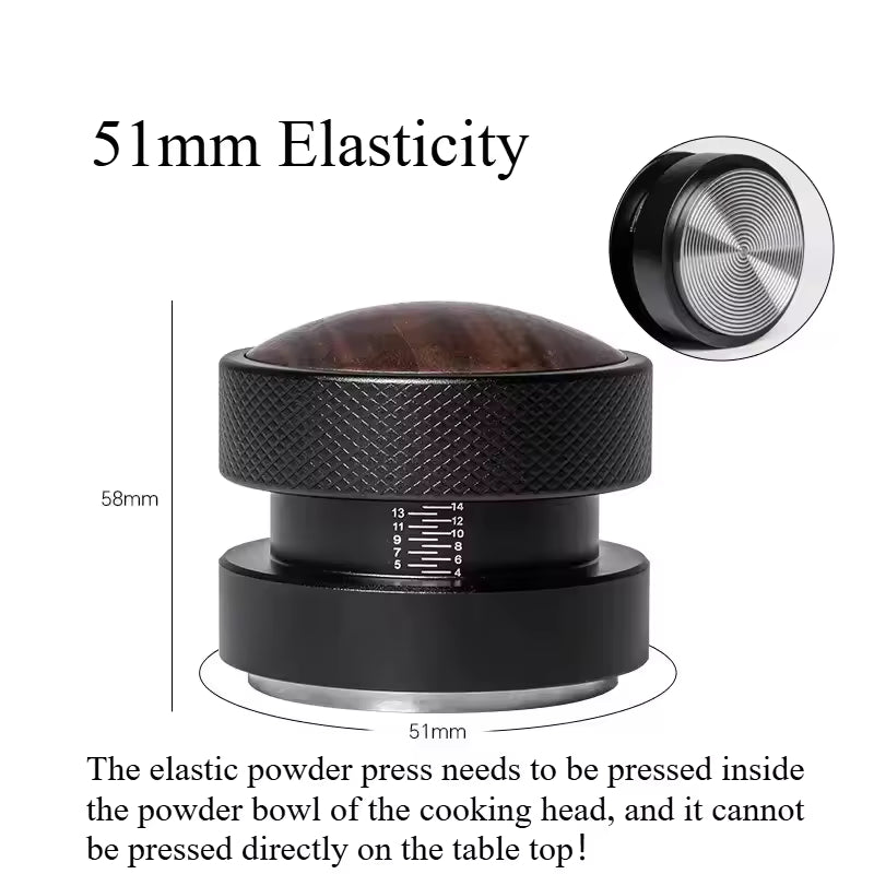 Premium Self-Gravity Walnut Wood Coffee Powder Distributor