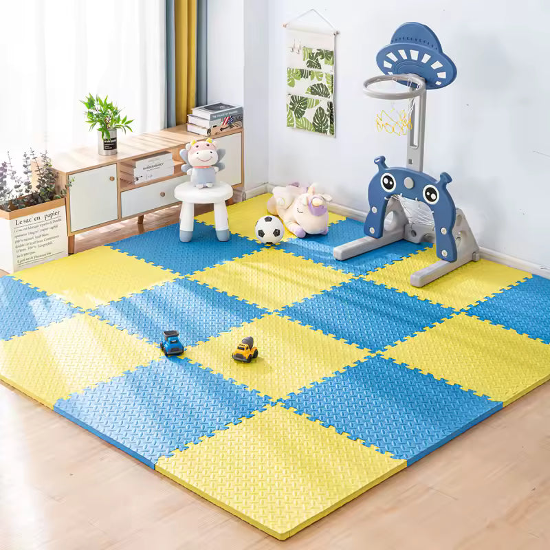 Interlocking Foam Floor Mats | Baby Play & Crawling Puzzle Tiles 8 pcs set
