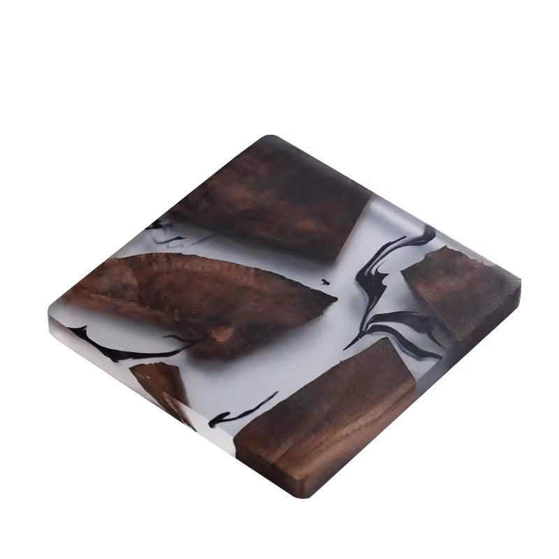 Handcrafted Premium Walnut & Resin Luxury Coaster