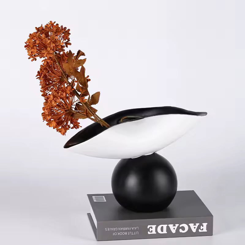 Modern Black & White Spherical Geometric Tray