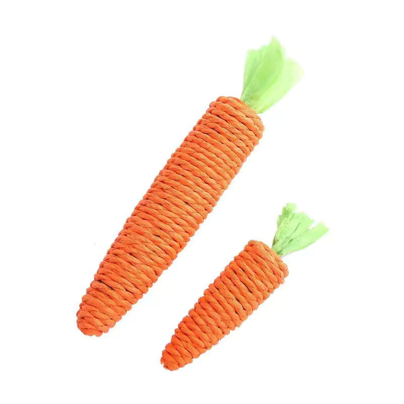 Carrot Cat Toy with Bell | Interactive Kitten Chew & Play Stick