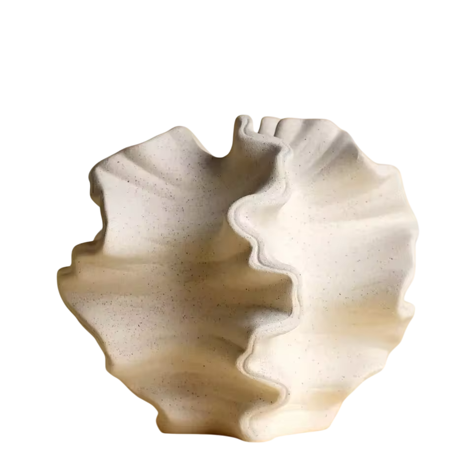 Abstract Wavy Ceramic Vase