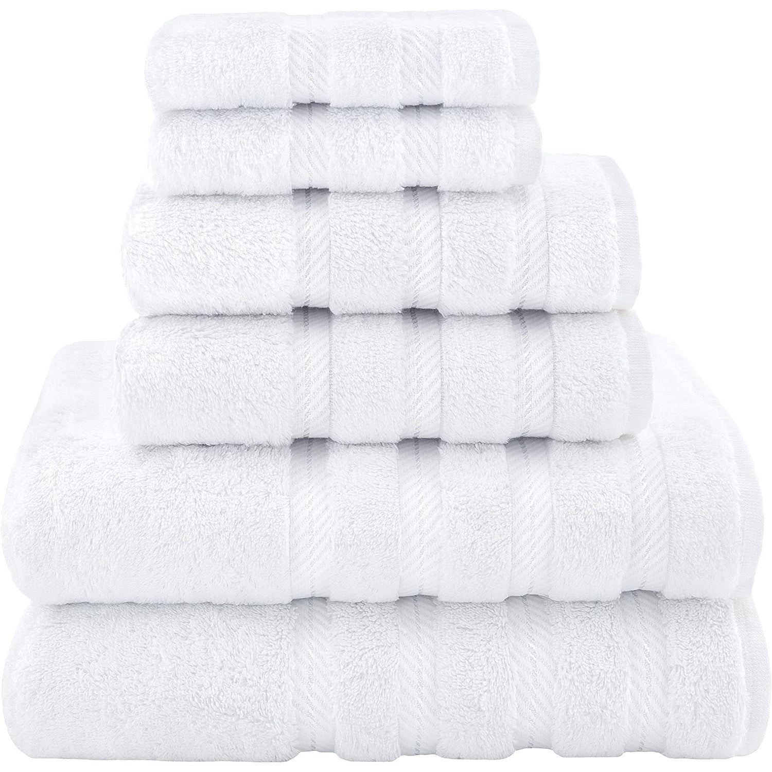 Soft Cotton Bathroom Towel Set of 6