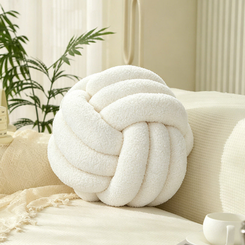Knotted Plush Throw Pillow