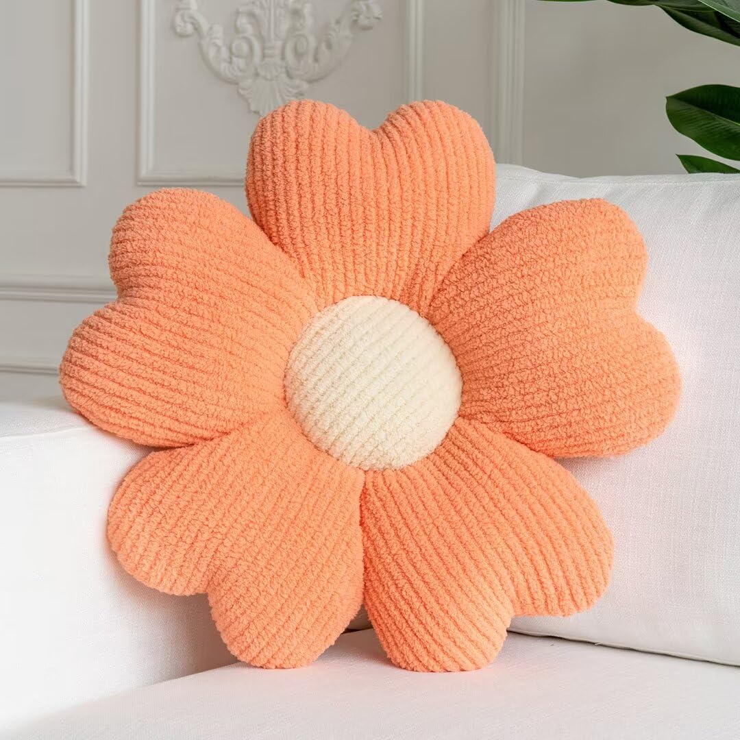 Daisy Flower Throw Pillow