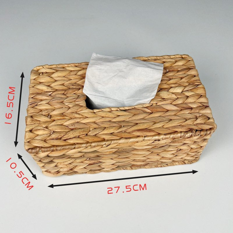 Handwoven Wicker Tissue Box Cover