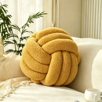 Knotted Plush Throw Pillow